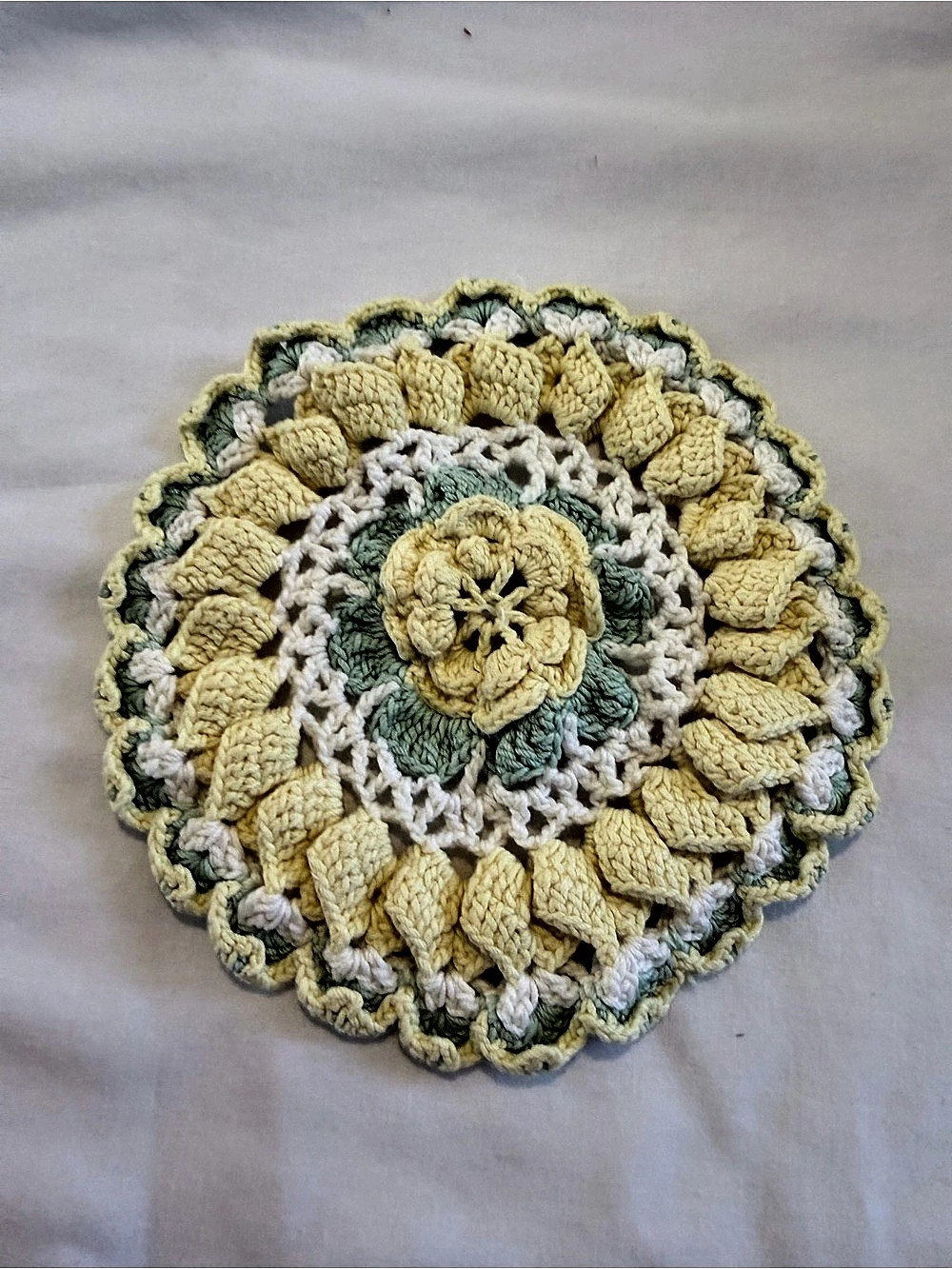 Crochet Circular Decor Set Yellow & Green